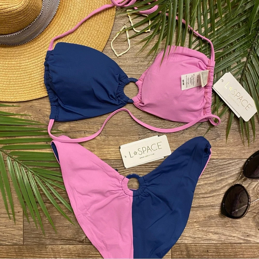 L*Space Colorblock Ring Freddie Bikini Top | Mercury Classic Bottom